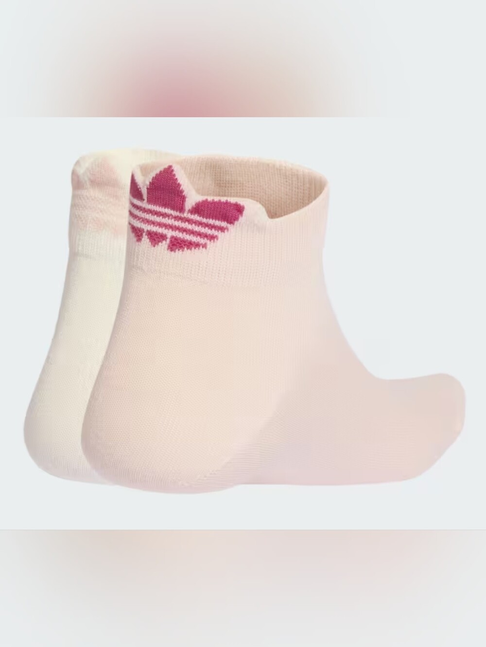 Adidas Women Ankle Socks with Trefoil Accent, 2pk